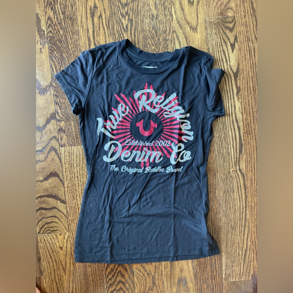 True Religion Grey and Red Tee